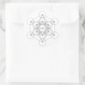 Meine Kiste ist ein Würfel für Metatronen. Runder Aufkleber (Tasche)