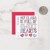 Meine Klasse ist voll von dem Schüler der Süßigkei Mitteilungskarte (Vorderseite/Rückseite Beispiel)