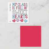 Meine Klasse ist voll von dem Schüler der Süßigkei Mitteilungskarte (Vorne/Hinten)