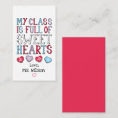 Meine Klasse ist voll von dem Schüler der Süßigkei Mitteilungskarte (Vorne/Hinten)