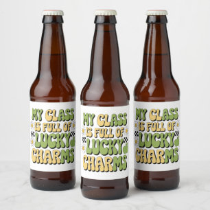 Meine Klasse ist voll von glücklichen Charmen Patr Bierflaschenetikett