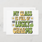Meine Klasse ist voll von glücklichen Charmen Patr Postkarte (Vorne/Hinten)