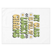 Meine Klasse ist voll von glücklichen Charmen Patr Tischdecke (Vorderseite (Horizontal))