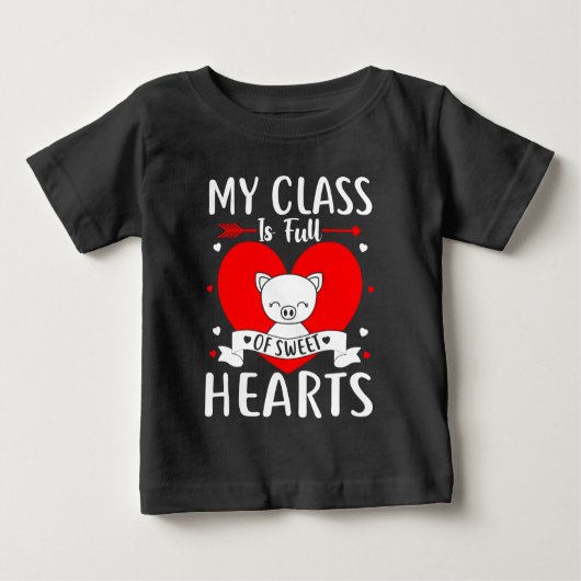 Meine Klasse ist voll von süßen Herzen Valentine Baby T-shirt (Vorderseite)