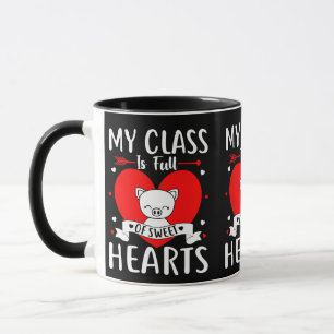 Meine Klasse ist voll von süßen Herzen Valentine Tasse