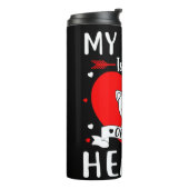 Meine Klasse ist voll von süßen Herzen Valentine Thermosbecher (Nach links gedreht)