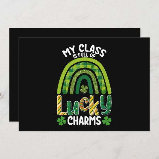 Meine Klasse ist voller Glücksbringer des St. Patr Einladung (Vorne/Hinten)