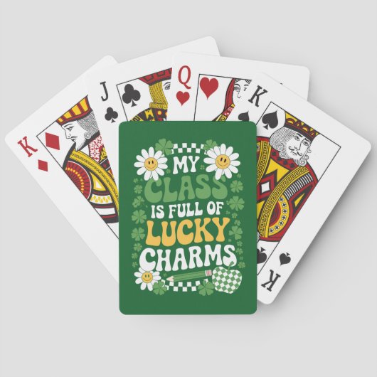 Meine Klasse ist voller Glücksbringer des St. Patr Spielkarten (Rückseite)