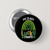 Meine Klasse ist voller Glücksbringer St. Patrick' Button (Vorne & Hinten)