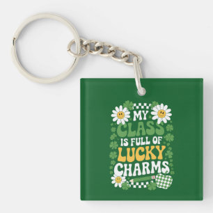 Meine Klasse ist voller Glücksbringer St. Patrick' Schlüsselanhänger