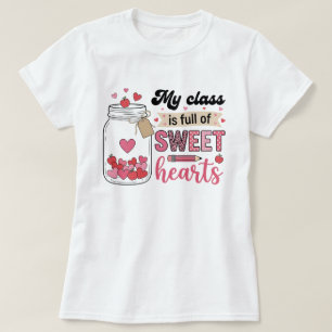Meine Klasse ist voller süßer Herzen Mason Jar Leh T-Shirt