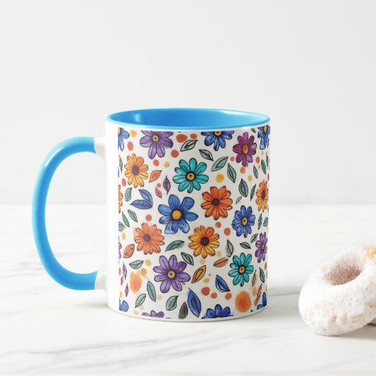 Meine kleine Blume Tasse (Mit Donut)