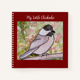 Meine kleine Chickadee Deep Red Notizblock