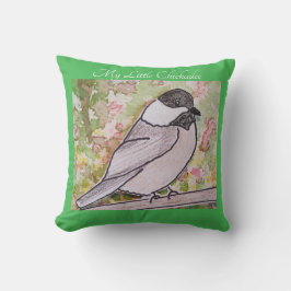 Meine kleine Chickadee Kelly Green Kissen