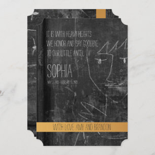 Meine kleine Engel kids-Beerdigungsankündigung Einladung