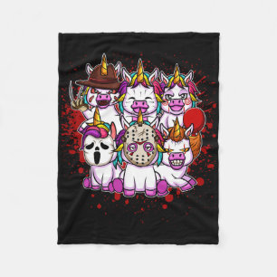 Meine kleine Horror Crew - Halloween Unicorns Fleecedecke