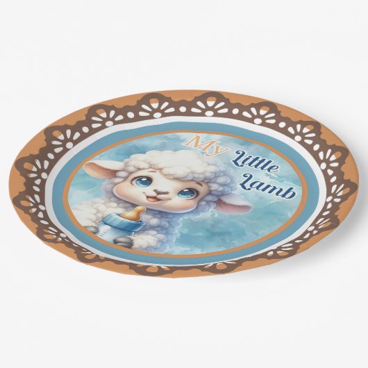 Meine kleine Lambepapierplatte Pappteller (Schrägansicht)