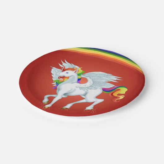 Meine kleine Pony-Rainbow-Papierplatte Pappteller (Schrägansicht)