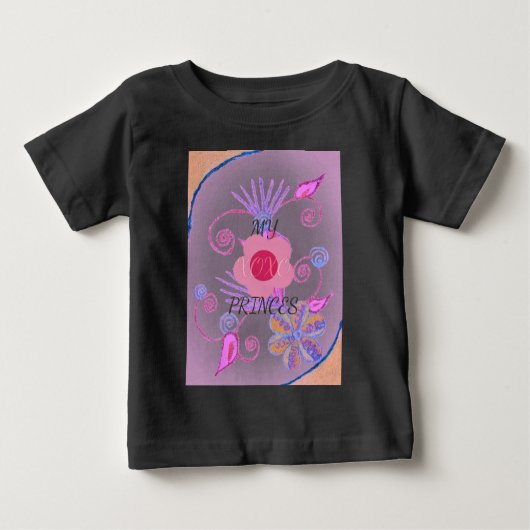 Meine kleine Prinzessin: Baby Pink Vector Inspirat Baby T-shirt (Vorderseite)