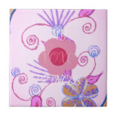 Meine kleine Prinzessin: Baby Pink Vector Inspirat Fliese (Vorderseite)