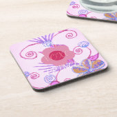 Meine kleine Prinzessin: Baby Pink Vector Inspirat Getränkeuntersetzer (Linke Seite)