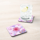 Meine kleine Prinzessin: Baby Pink Vector Inspirat Getränkeuntersetzer (Rechte Seite)