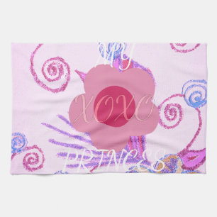 Meine kleine Prinzessin: Baby Pink Vector Inspirat Handtuch