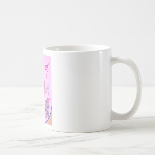 Meine kleine Prinzessin: Baby Pink Vector Inspirat Kaffeetasse (Rechts)