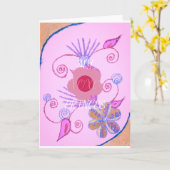 Meine kleine Prinzessin: Baby Pink Vector Inspirat Karte (Gelbe Blume)