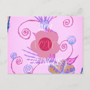 Meine kleine Prinzessin: Babyrosa Vektor Inspirier Postkarte