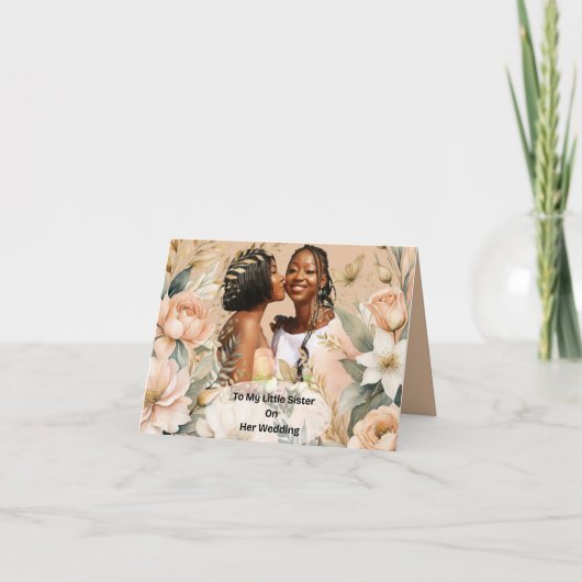 Meine kleine Schwester Hochzeit Karte (Vorderseite)