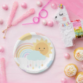Meine kleine Sonnenscheinwerfer-Regenbogen- und Wo Pappteller (Party)