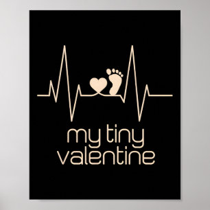 Meine kleine Valentinstag-Schwangerschaftsankündig Poster