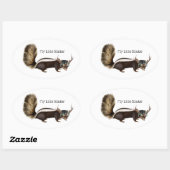 Meine kleinen, anpassbaren Oval Skunk Stickers (Blatt)