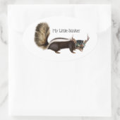 Meine kleinen, anpassbaren Oval Skunk Stickers (Tasche)