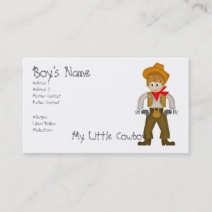 Meine kleinen Cowboy-Mama-Karten Telefonnummerkarte