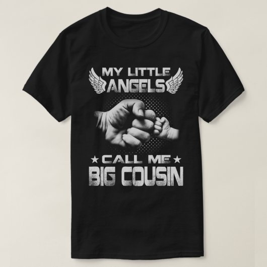 Meine kleinen Engel nennen mich großen Cousin T - T-Shirt (Design vorne)