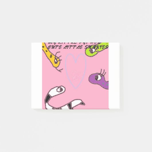 Meine kleinen Pythonschlange-Post-Itanmerkungen Post-it Klebezettel (Vorderseite)