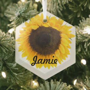 Meine kleinen Sonnenblumenstern Weihnachtsschmuck