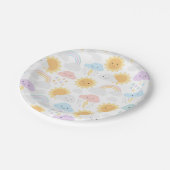 Meine kleinen Sunshine-Regenbows & Clouds-Party-Te Pappteller (Schrägansicht)