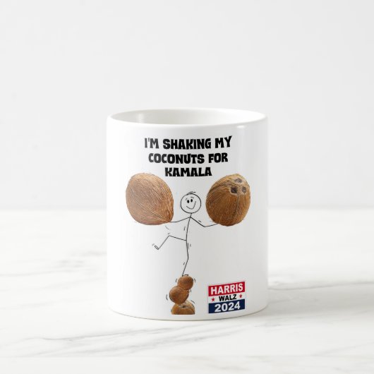 Meine Kokosnüsse für Kamala schütteln Kaffeetasse (Mittel)