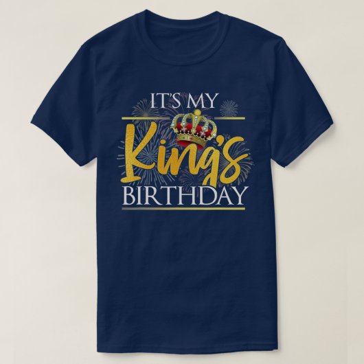 Meine Könige Geburtstag Ehemann & Boyfriend Birthd T-Shirt (Design vorne)