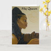 "Meine Königin-" Gruß-Karte Karte (Gelbe Blume)