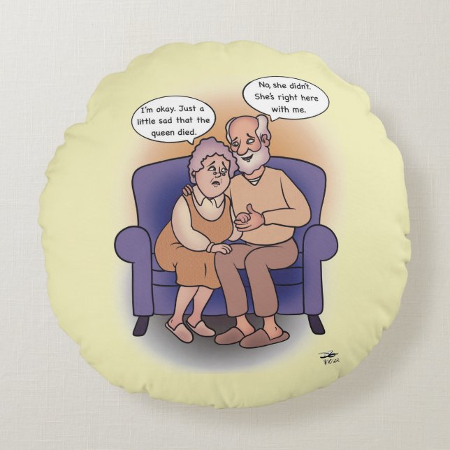 Meine Königin runden Kissen (Vorderseite)