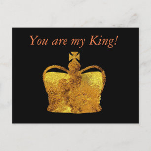 Meine königliche goldene Krone Benutzerpostkarte Postkarte
