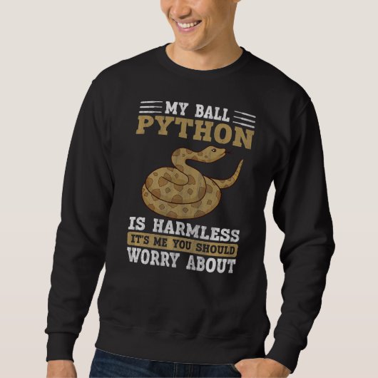 Meine Königspython ist harmlose Schlange Königspy Sweatshirt (Vorderseite)