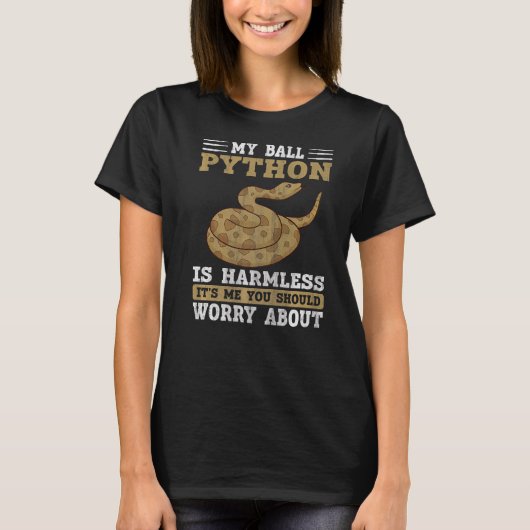 Meine Königspython ist harmlose Schlange Königspy T-Shirt (Vorderseite)