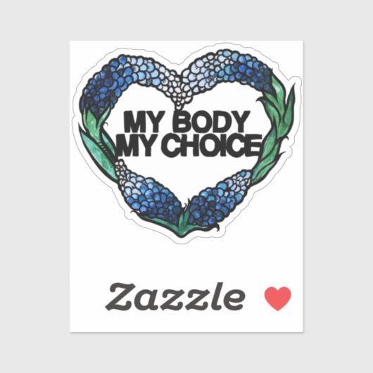 Meine Körperwahl Feminist Pro-choice Aufkleber (Blatt)