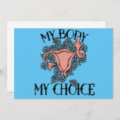 Meine Körperwahl Feminist Pro-choice Einladung (Vorne/Hinten)