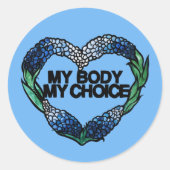 Meine Körperwahl Feminist Pro-choice Runder Aufkleber (Vorderseite)